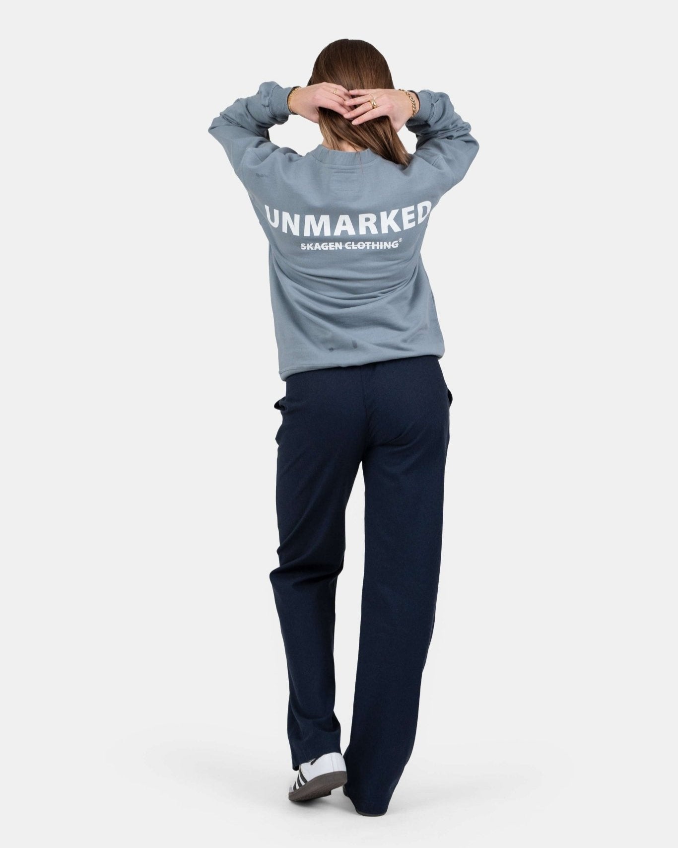 Heavyweight Hørbukser Højtaljede Navy | Skagen - clothing.dk